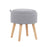 LumiSource Tray Stool in Natural Wood/Grey Fabric - OT-TRAYNAGY