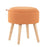 LumiSource Tray Stool in Natural Wood/Orange Fabric - OT-TRAYNAO