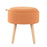 LumiSource Tray Stool in Natural Wood/Orange Fabric