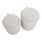 LumiSource Tray Nesting Ottoman Set, Cream Fabric/Natural Wood