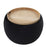 LumiSource Tray Pouf in Black Velvet/Natural Wood