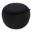 LumiSource Tray Pouf in Black Velvet/Natural Wood