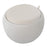 LumiSource Tray Pouf in Cream Velvet/Natural Wood