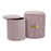 LumiSource Dahlia Ottoman Set, Gold Metal/Blush Pink Velvet
