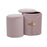 LumiSource Dahlia Ottoman Set, Gold Metal/Blush Pink Velvet