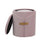 LumiSource Dahlia Ottoman Set, Gold Metal/Blush Pink Velvet