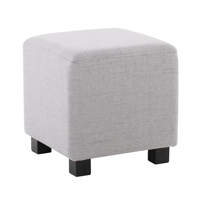 LumiSource Marlo 3 Piece Nesting Tray Ottoman Set, Black/Grey