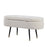 LumiSource Harvey Storage Bench, Black/Cream/Gold