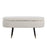 LumiSource Harvey Storage Bench, Black/Cream/Gold
