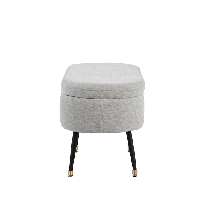 LumiSource Harvey Storage Bench, Black/Grey/Gold