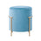 LumiSource Rhonda Storage Ottoman, Gold Metal/Teal Velvet