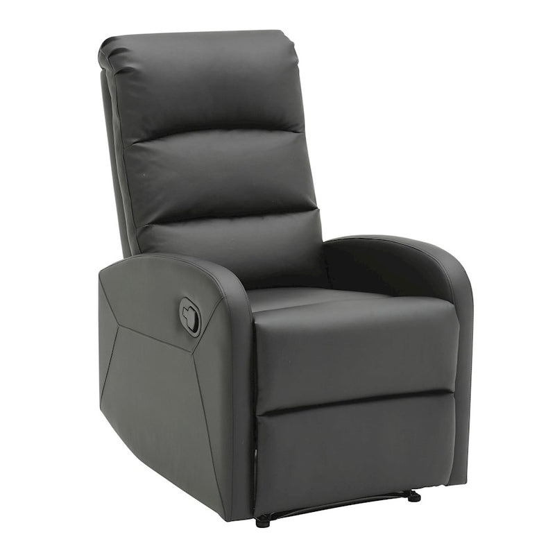 LumiSource Dormi Recliner Chair | Brown PU Leather | Living Room & Home Theater | 24.5 x 34.5 x 40.5 in | Model RCL-DORMIBN
