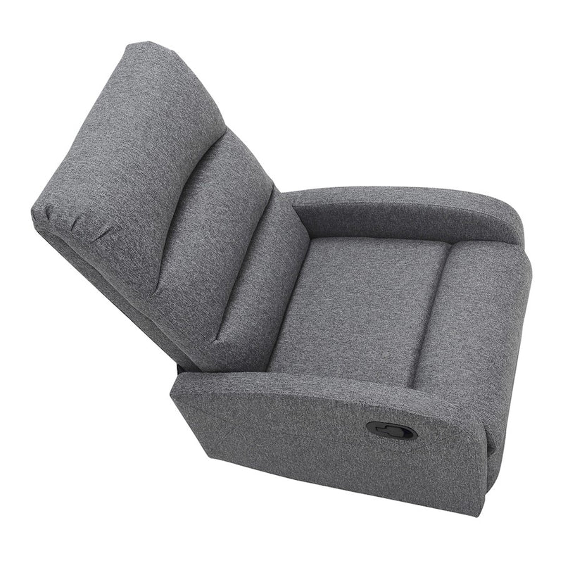 LumiSource Dormi Recliner Chair, Charcoal Fabric