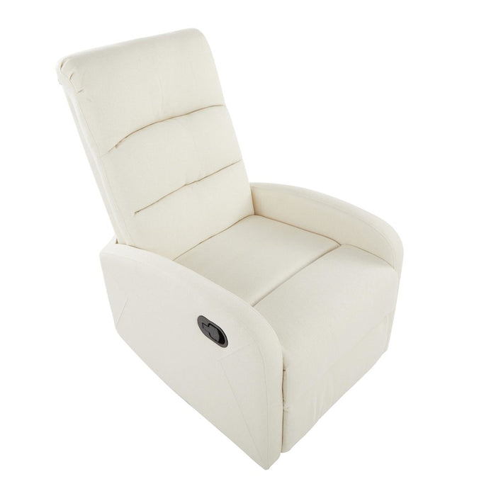 LumiSource Dormi Recliner Chair, Cream Fabric