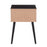 LumiSource Bora Bora Side Table in Black Wood/Rattan