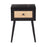 LumiSource Bora Bora Side Table in Black Wood/Rattan