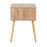 LumiSource Bora Bora Side Table in Natural Wood/Rattan