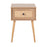 LumiSource Bora Bora Side Table in Natural Wood/Rattan