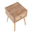LumiSource Bora Bora Side Table in Natural Wood/Rattan