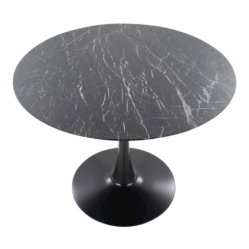 LumiSource Pebble Mod Table, Black Metal