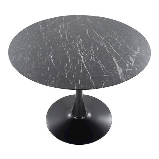 LumiSource Pebble Mod Table, Black Metal