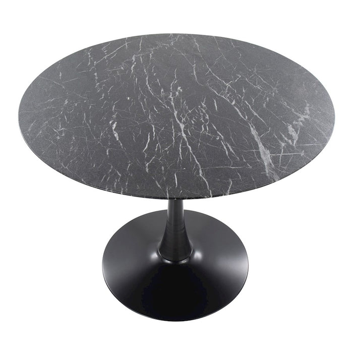 LumiSource Pebble Mod Table, Black Metal