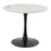 LumiSource Pebble Mod Table, Black Metal/White Marble Veneer - T30-PEBMODBKW
