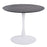 LumiSource Pebble Mod Table, White Metal/Black Marble Veneer - T30-PEBMODWBK