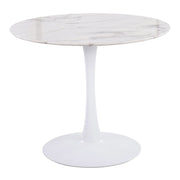 LumiSource Pebble Mod Table, White Metal - T30-PEBMODWW