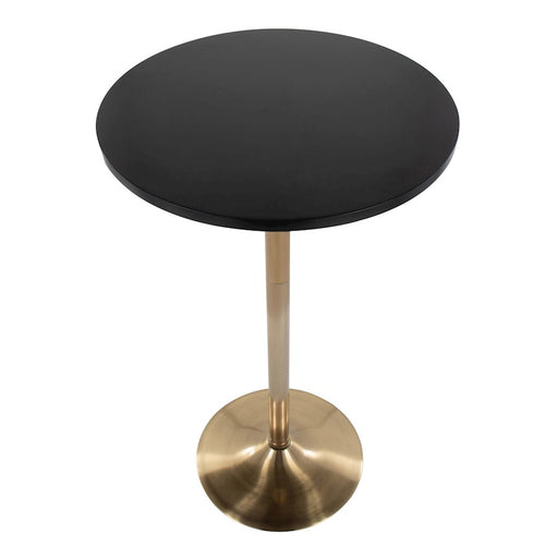LumiSource Pebble Table in Gold Metal/Black MDF