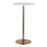 LumiSource Pebble Table in Gold Metal/White MDF - T3042-PEBAUW