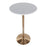 LumiSource Pebble Table in Gold Metal/White MDF