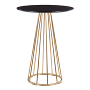 LumiSource Canary Counter Table in Gold Steel/Black MDF - T36-CANARY2AUBK