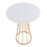 LumiSource Canary Counter Table in Gold Steel/White MDF