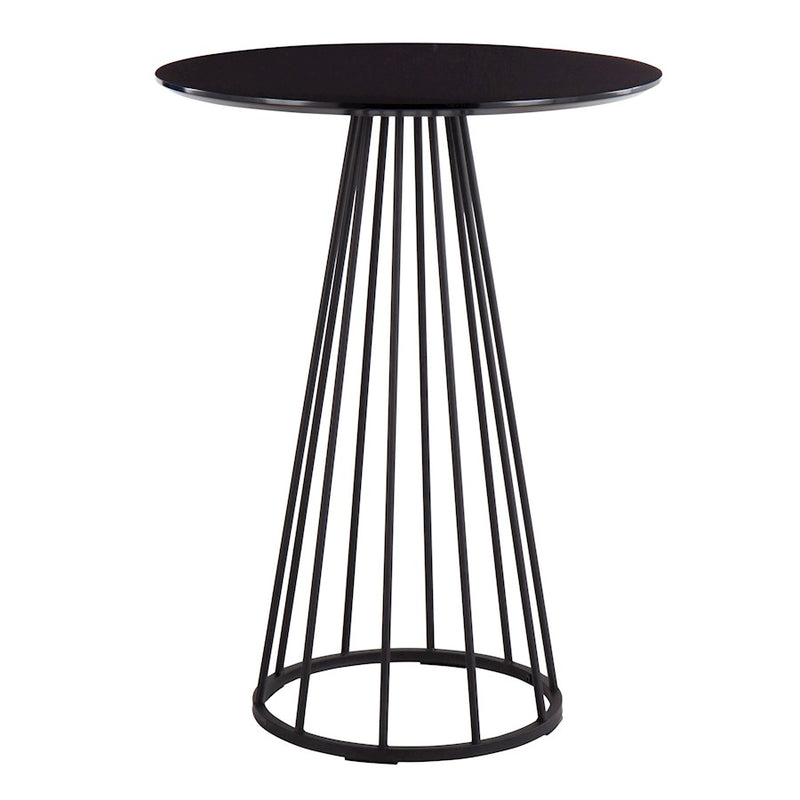 LumiSource Canary Counter Table in Black Steel/Black MDF - T36-CANARY2BKBK