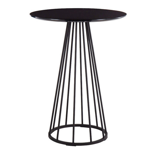 LumiSource Canary Counter Table in Black Steel/Black MDF - T36-CANARY2BKBK