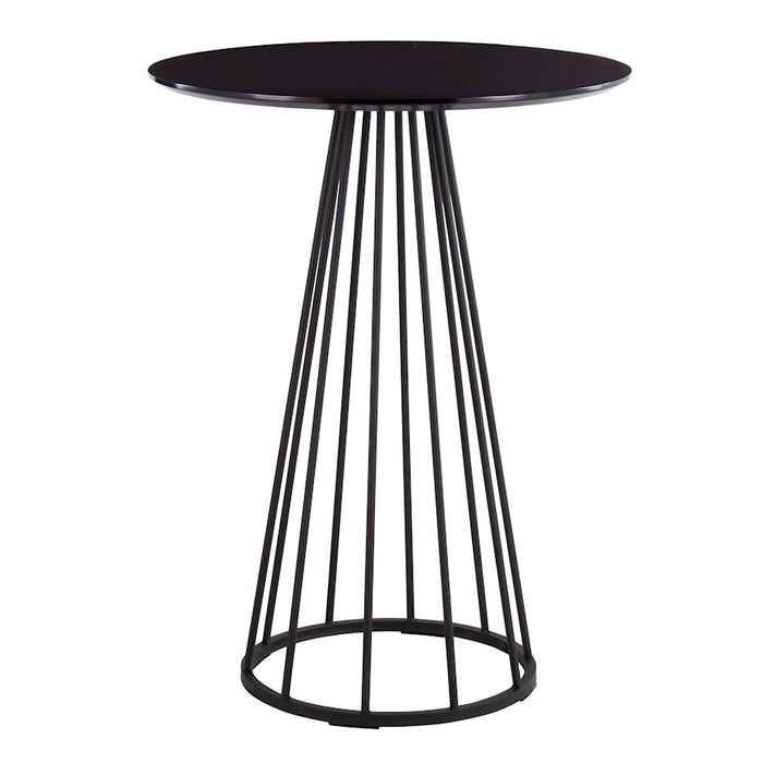LumiSource Canary Counter Table in Black Steel/Black MDF - T36-CANARY2BKBK
