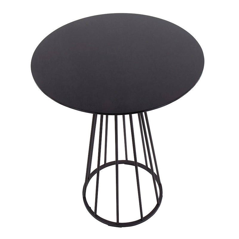 LumiSource Canary Counter Table in Black Steel/Black MDF