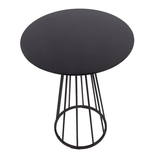 LumiSource Canary Counter Table in Black Steel/Black MDF