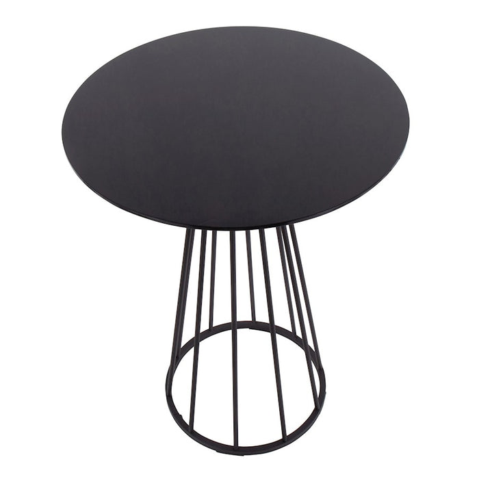 LumiSource Canary Counter Table in Black Steel/Black MDF