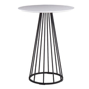 LumiSource Canary Counter Table in Black Steel/White MDF - T36-CANARY2BKW