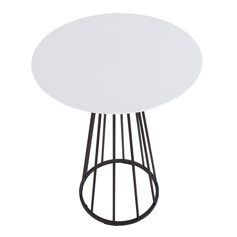 LumiSource Canary Counter Table in Black Steel/White MDF