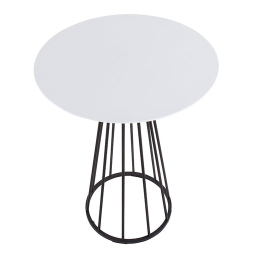 LumiSource Canary Counter Table in Black Steel/White MDF