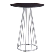 LumiSource Canary Counter Table in Chrome/Black MDF - T36-CANARY2CHRMBK