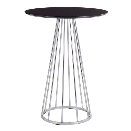 LumiSource Canary Counter Table in Chrome/Black MDF - T36-CANARY2CHRMBK