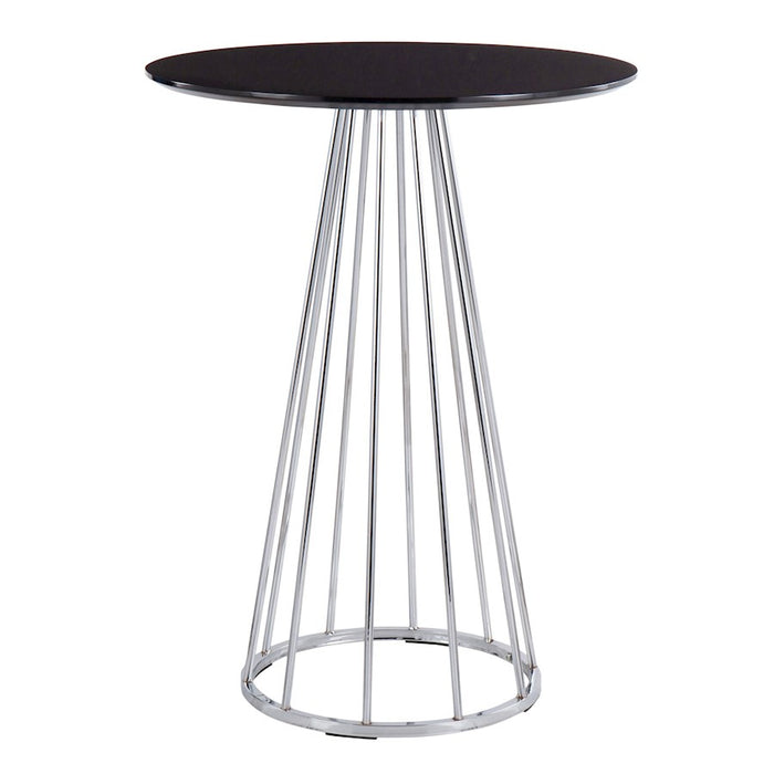 LumiSource Canary Counter Table in Chrome/Black MDF - T36-CANARY2CHRMBK