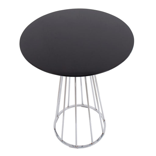 LumiSource Canary Counter Table in Chrome/Black MDF