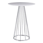 LumiSource Canary Counter Table in Chrome/White MDF - T36-CANARY2CHRMW