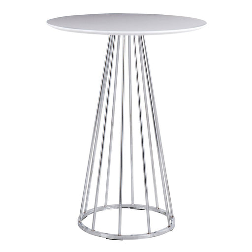 LumiSource Canary Counter Table in Chrome/White MDF - T36-CANARY2CHRMW