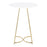 LumiSource Cece Counter Table in Gold Steel/White MDF